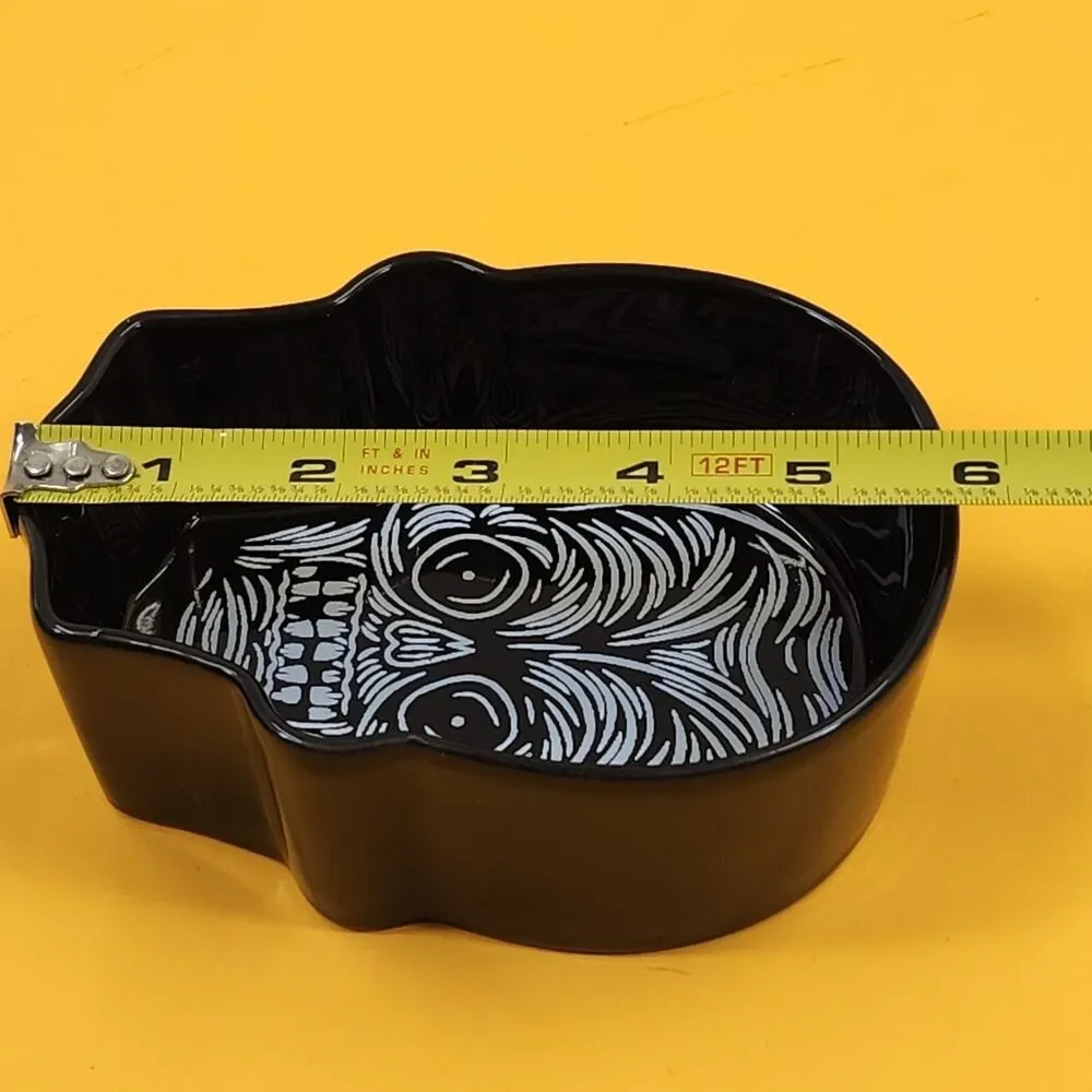Crate & Barrel Patch NYC Skeleton Skull Halloween Day of Dead Candy Dish Bowl